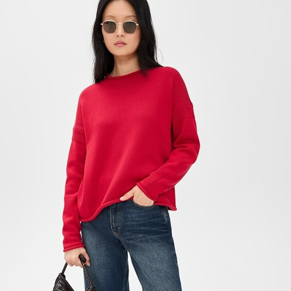 Alex Mill Vibrant Red Crew Neck Sweater